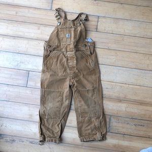 Carhart bib overalls 3t GUC wear and tear but still lots of life left